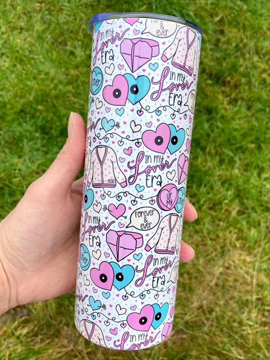 TS Lover Vinyl inspired skinny tumbler