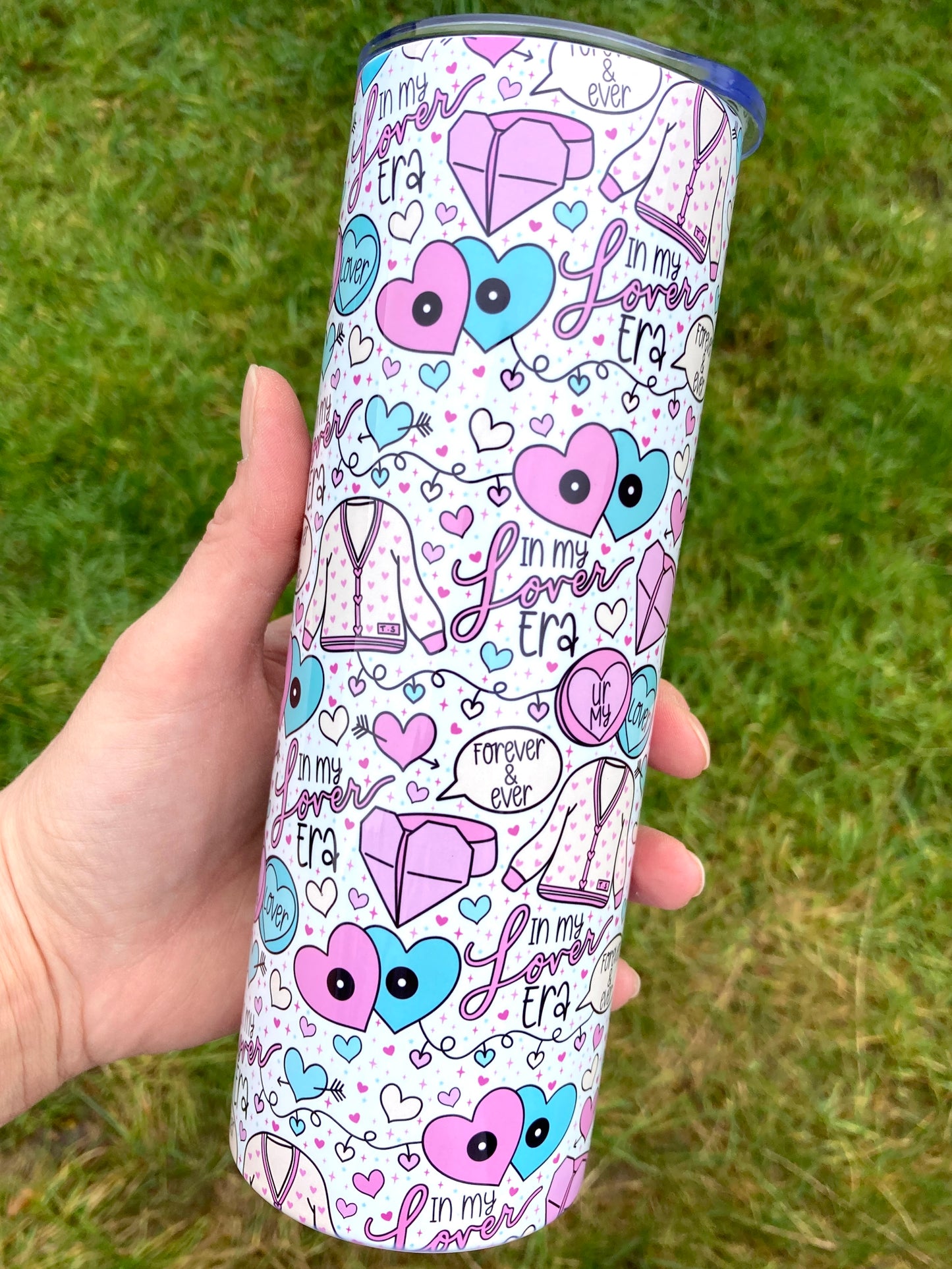 TS Lover Vinyl inspired skinny tumbler