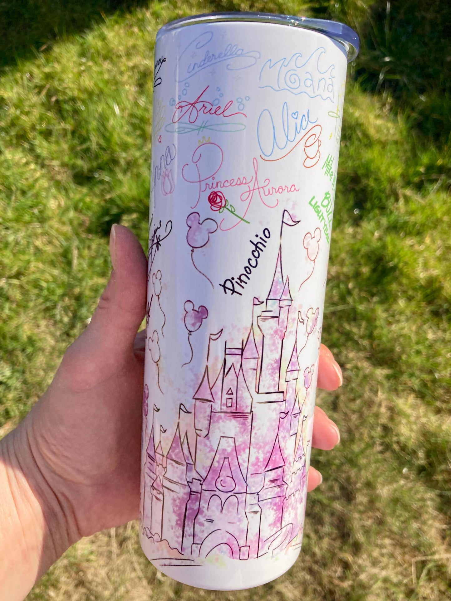 Castle Autographs 24oz skinny tumbler