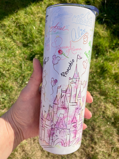 Castle Autographs 24oz skinny tumbler