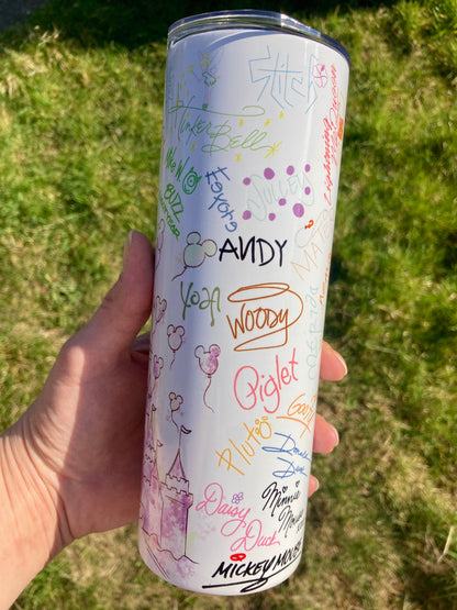 Castle Autographs 24oz skinny tumbler