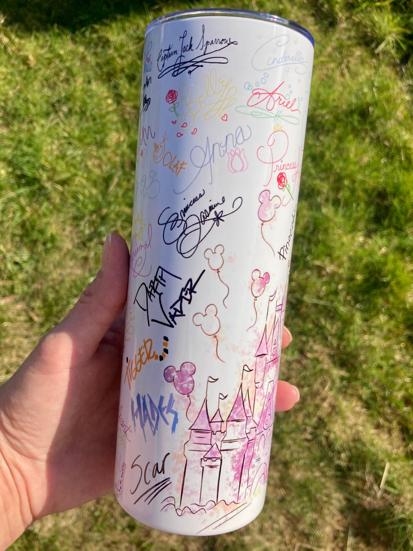 Castle Autographs 24oz skinny tumbler