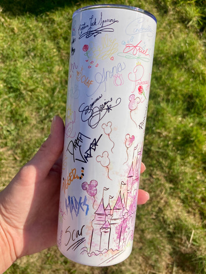 Castle Autographs 24oz skinny tumbler