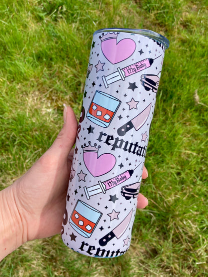 TS Reputation inspired skinny tumbler