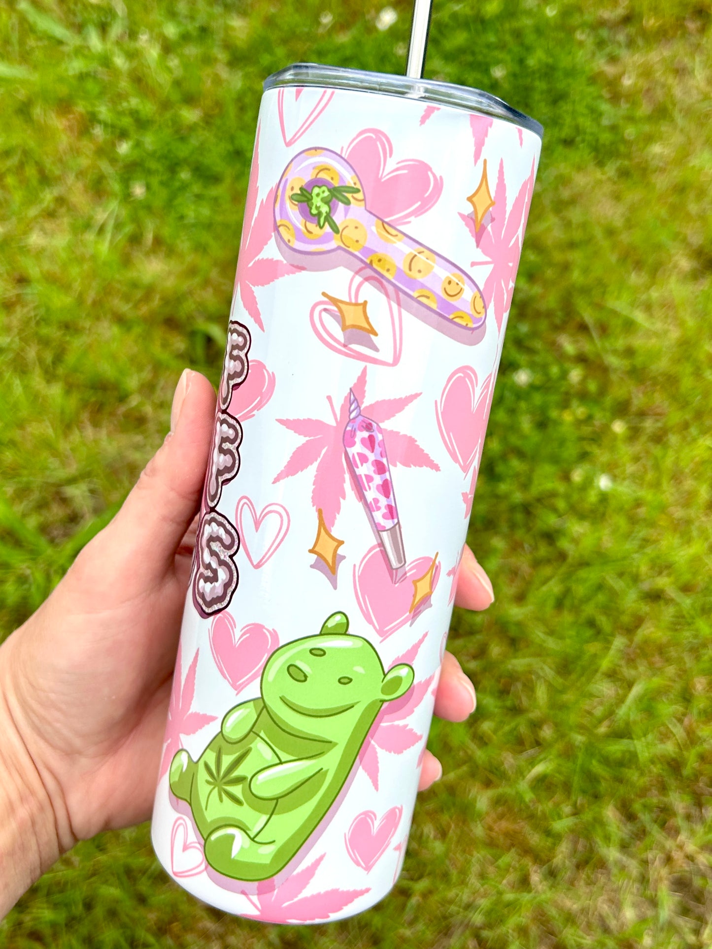 Puff Puff Pass 24oz skinny tumbler