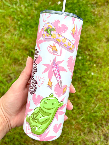 Puff Puff Pass 24oz skinny tumbler