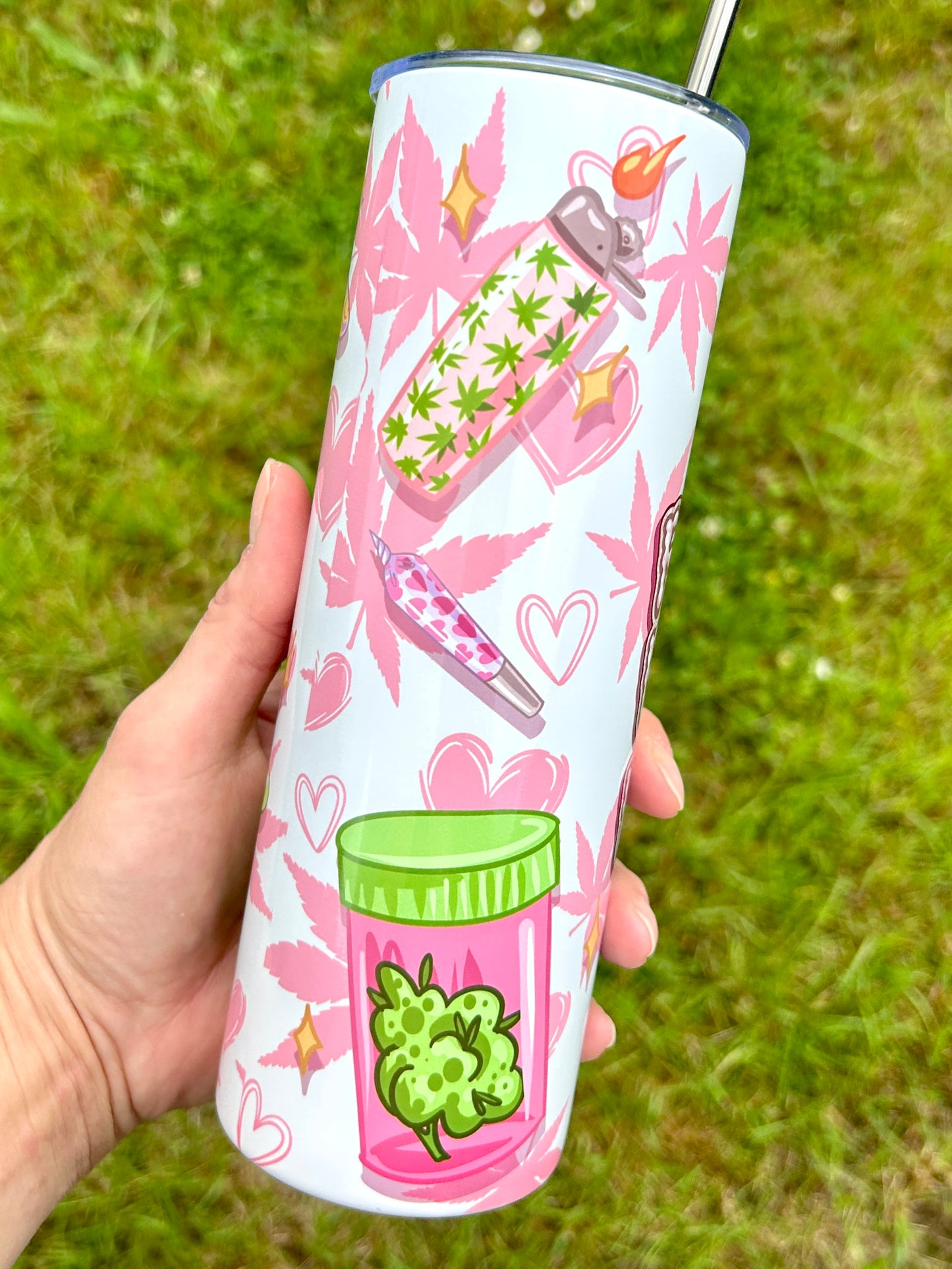 Puff Puff Pass 24oz skinny tumbler