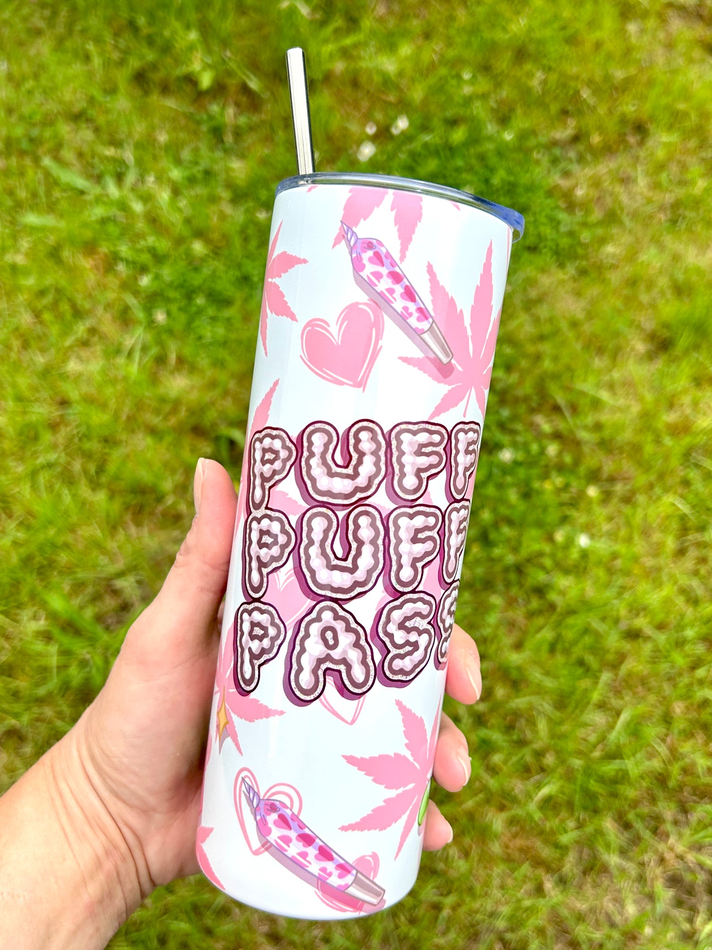 Puff Puff Pass 24oz skinny tumbler