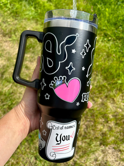 Reputation inspired - Black 40oz tumbler