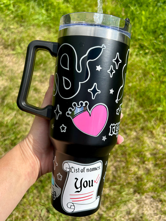 Reputation inspired - Black 40oz tumbler