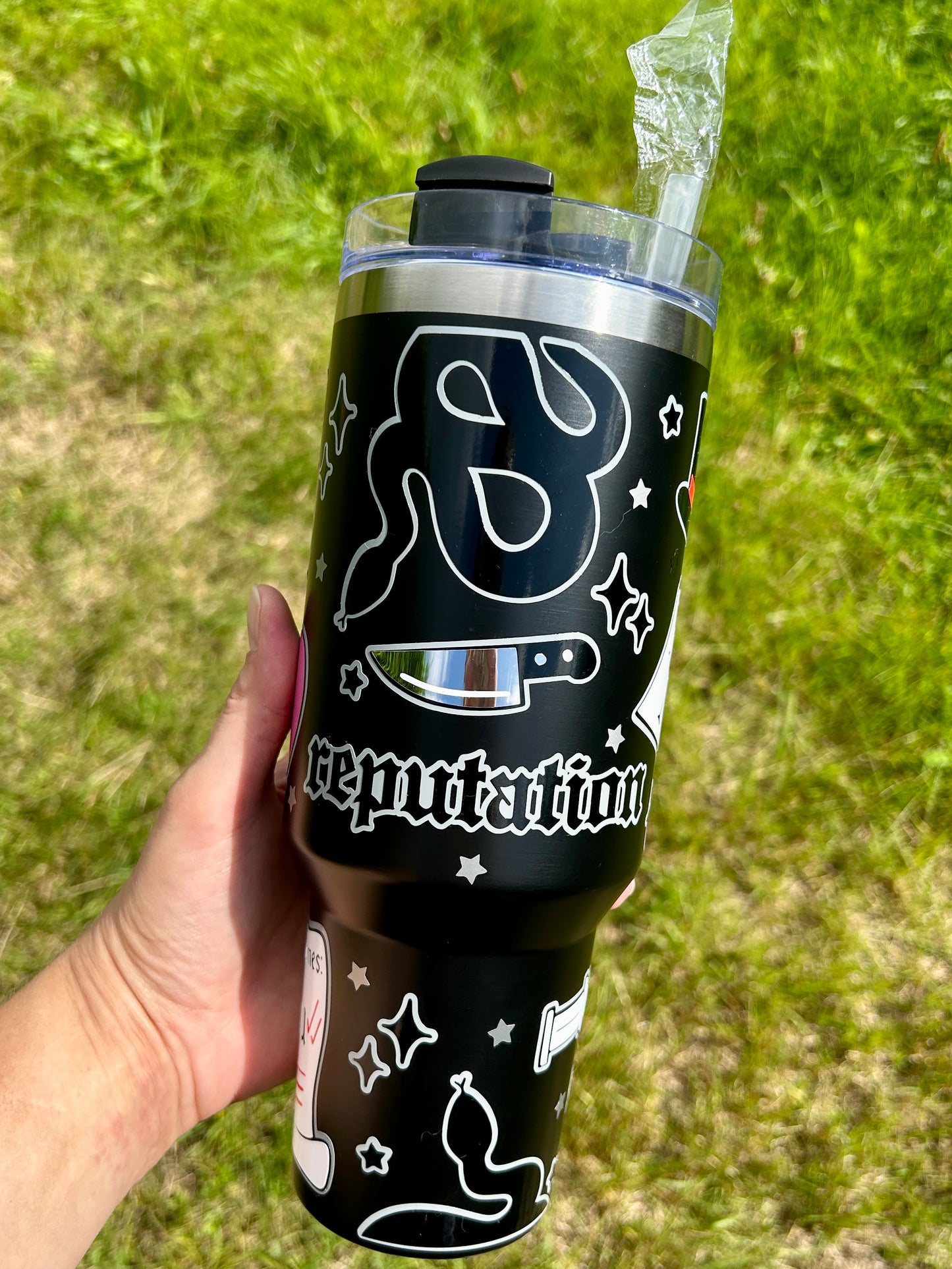 Reputation inspired - Black 40oz tumbler