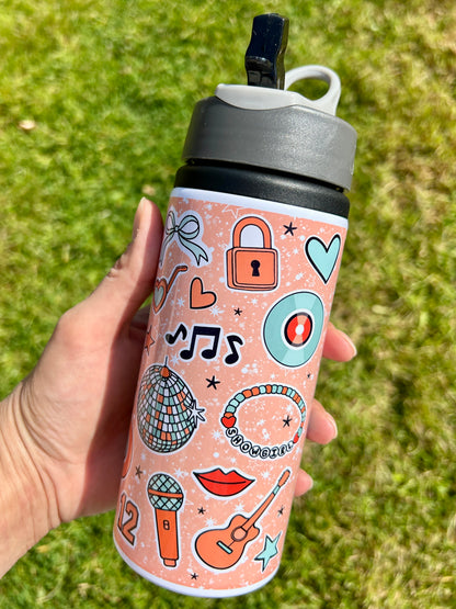 TS Showgirl inspired water bottle orange