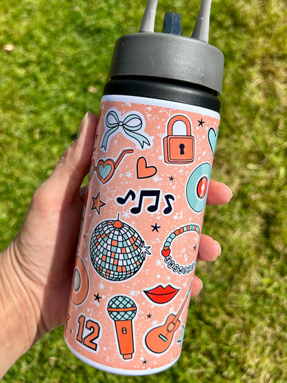 TS Showgirl inspired water bottle orange