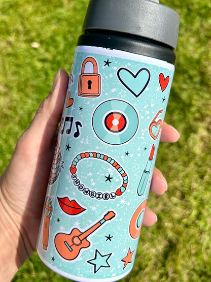 TS Showgirl inspired water bottle mint