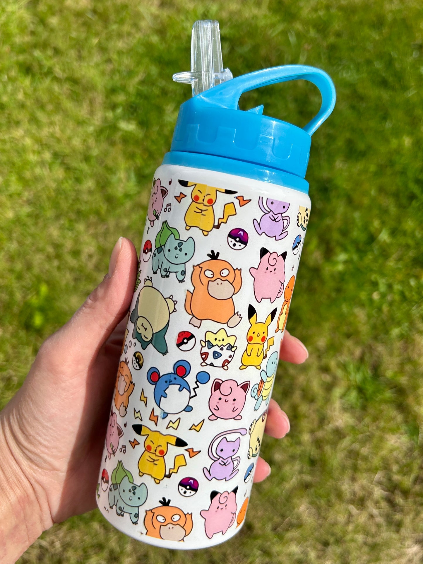 Pokemon 600ml blue water bottle