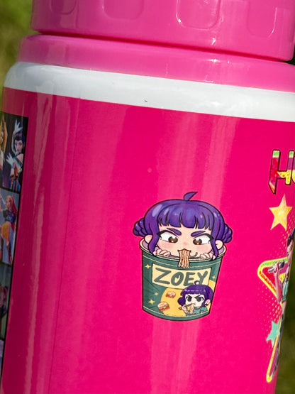 2NDS BOTTLES custom pink water bottle 600ml handmade multiple designs