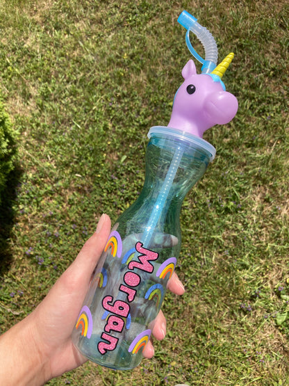 Personalised kids animal water bottle