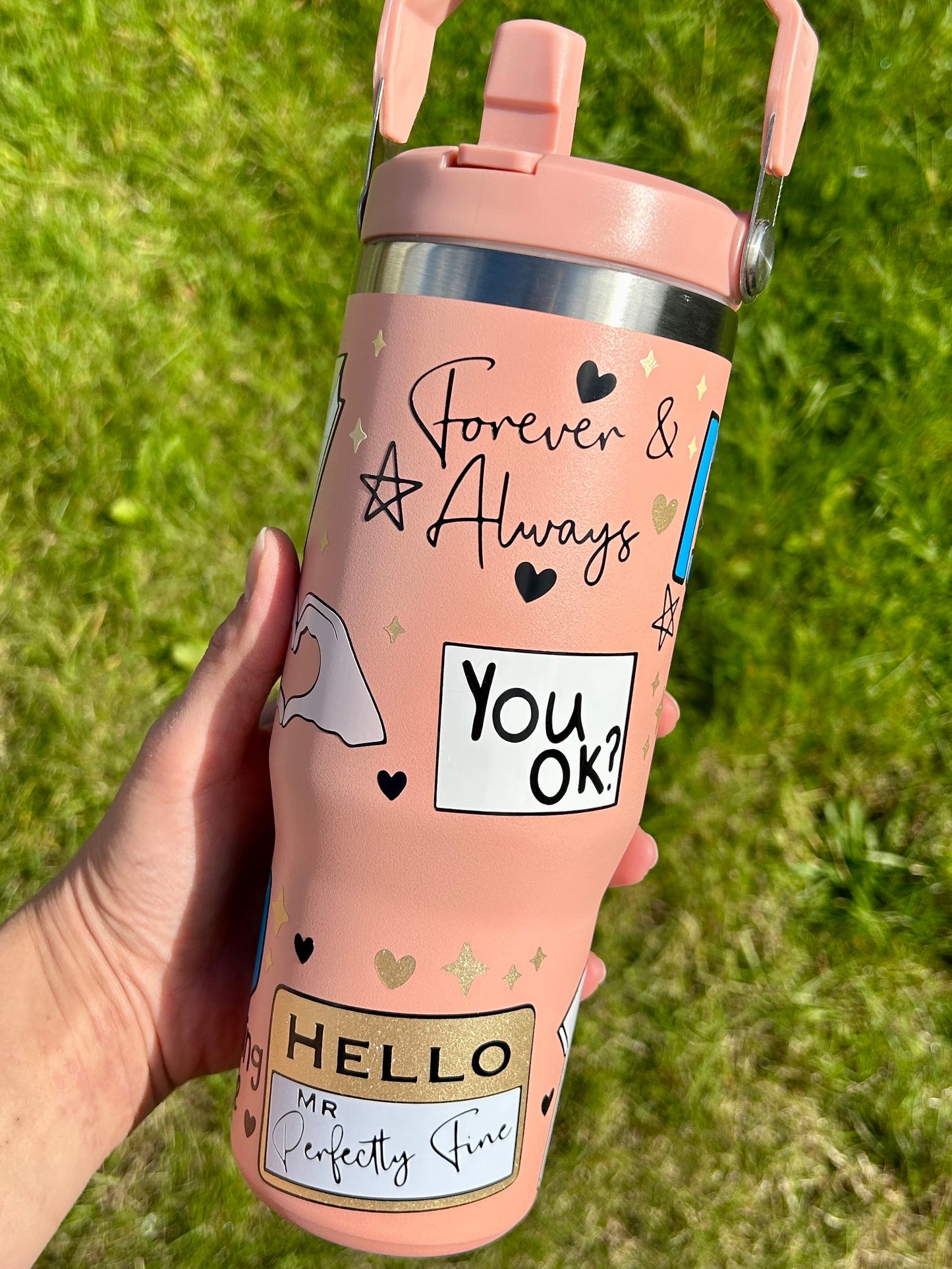 Fearless inspired - Peach - 30oz tumbler