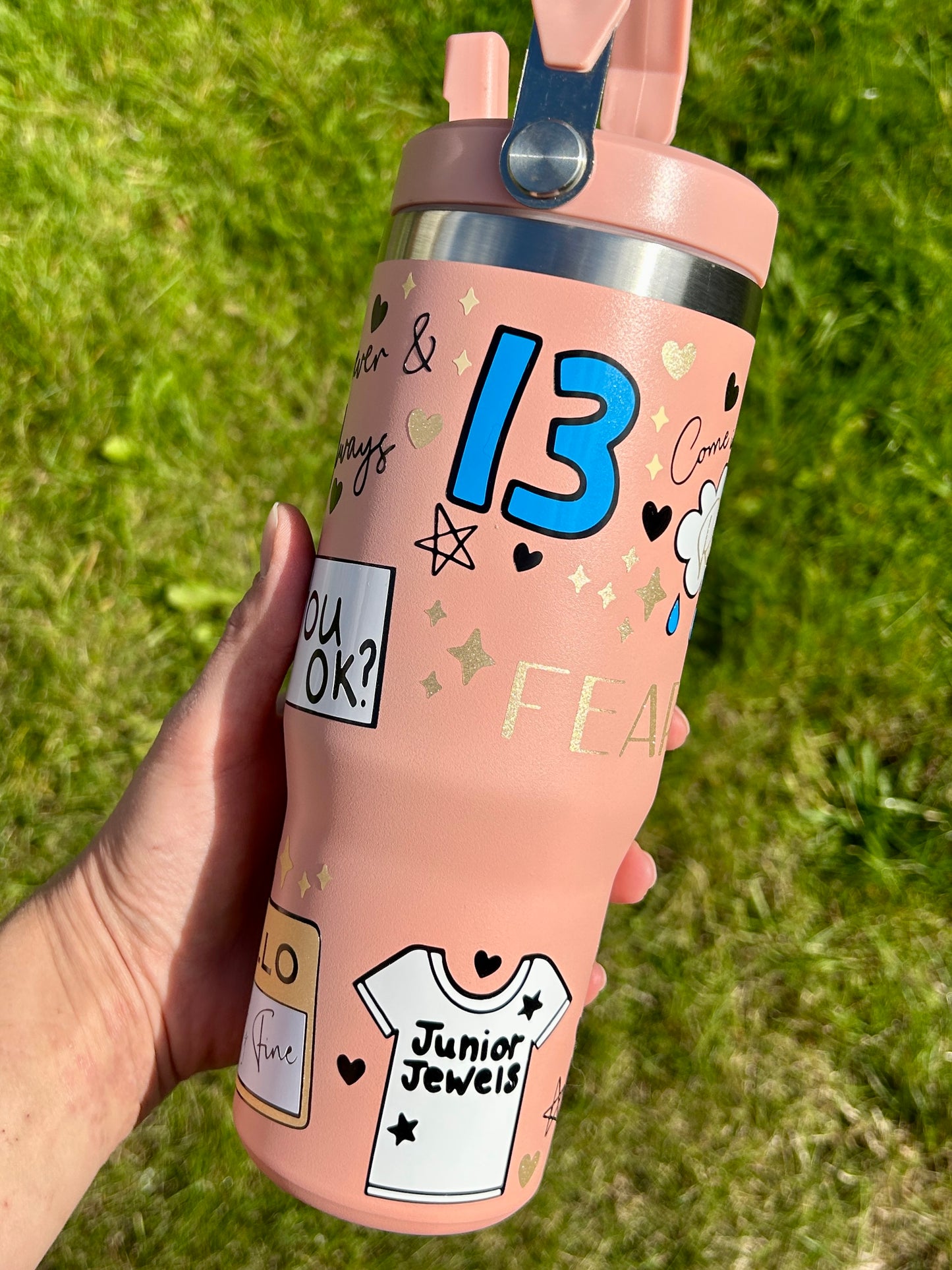 Fearless inspired - Peach - 30oz tumbler