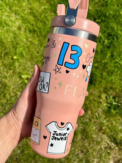 Fearless inspired - Peach - 30oz tumbler