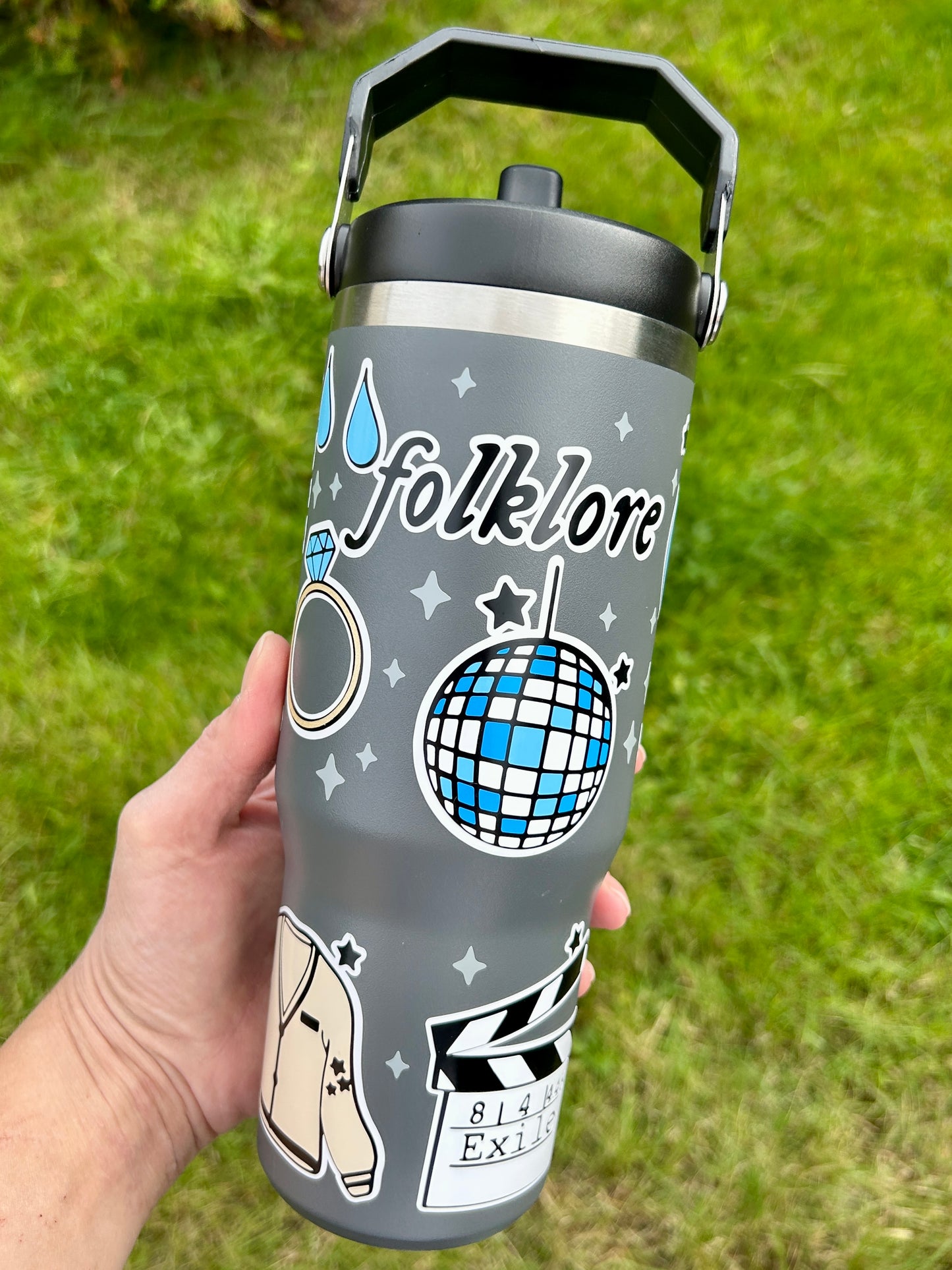 Folklore inspired - Dark grey - 30oz tumbler