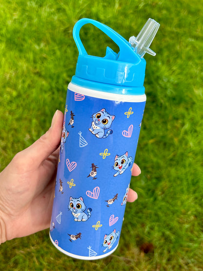 Derpy 600ml blue water bottle