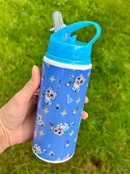 Derpy 600ml blue water bottle