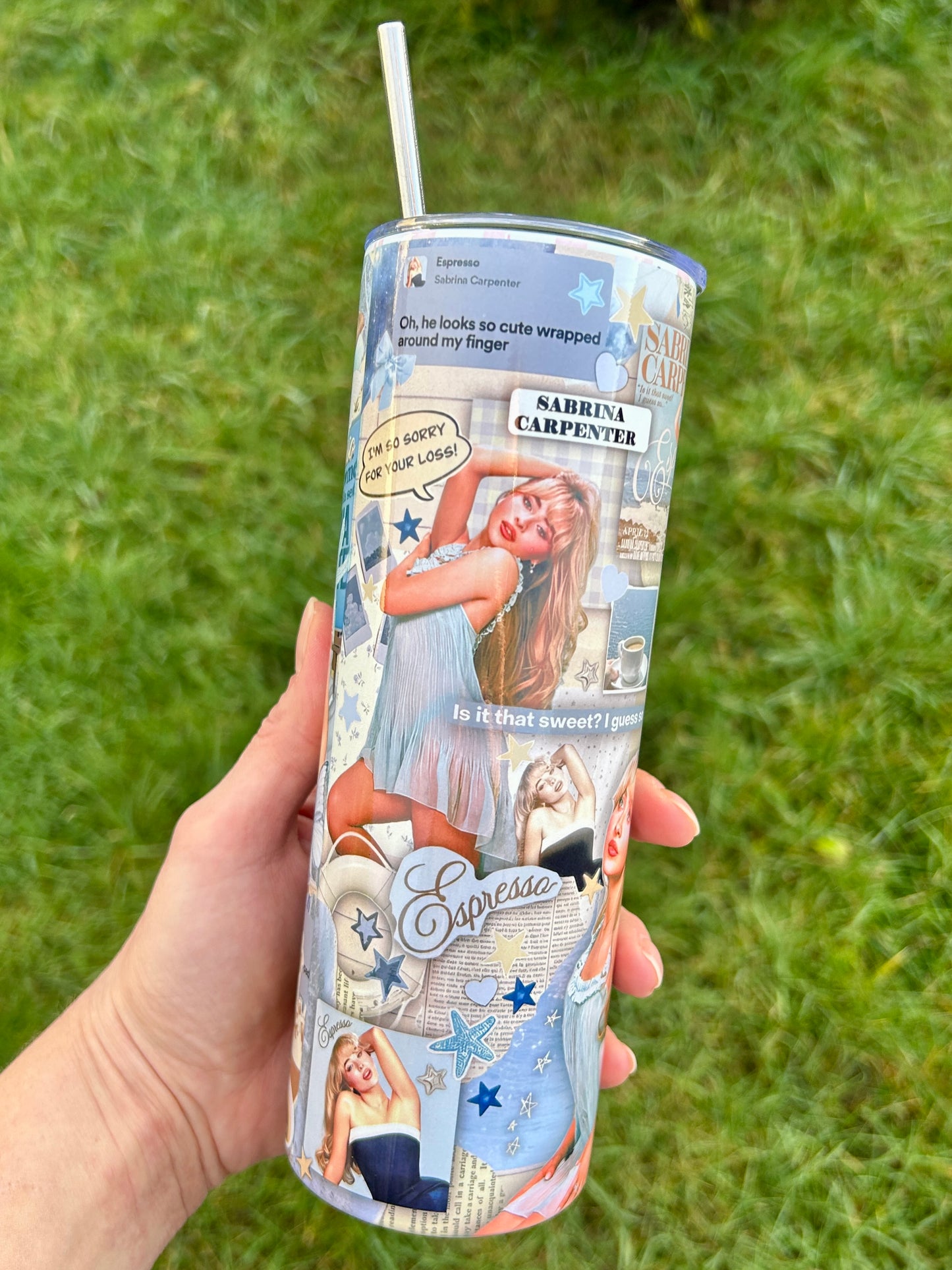 SC inspired skinny tumbler Espresso blue