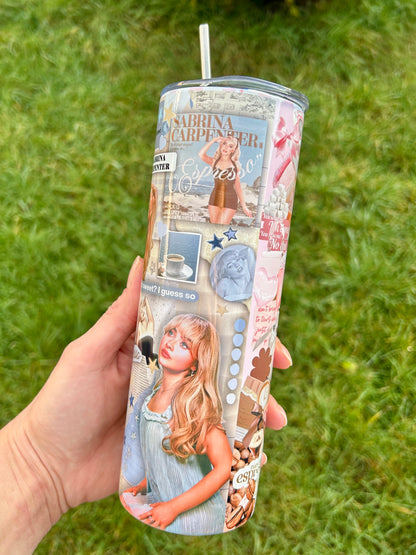 SC inspired skinny tumbler Espresso blue