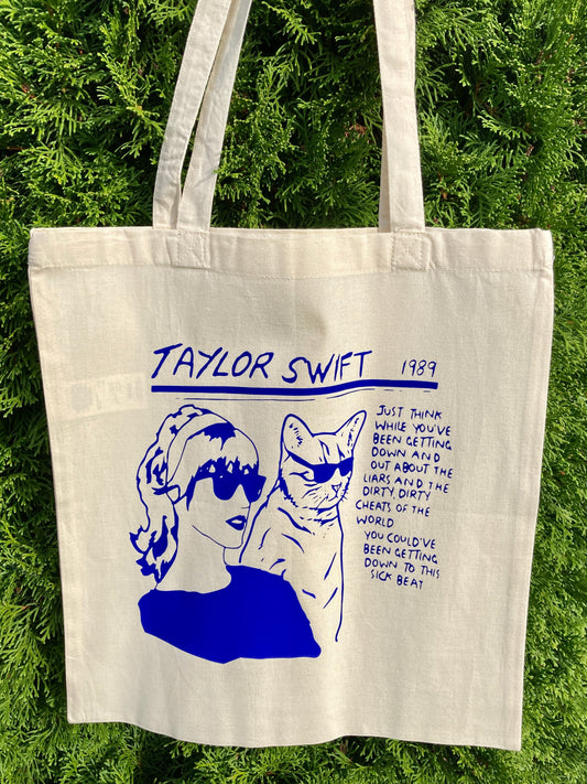 Taylor Swift inspired tote bag handmade