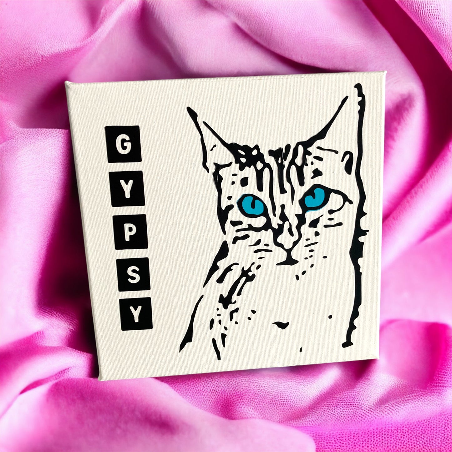 Custom pet portrait canvas