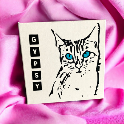 Custom pet portrait canvas