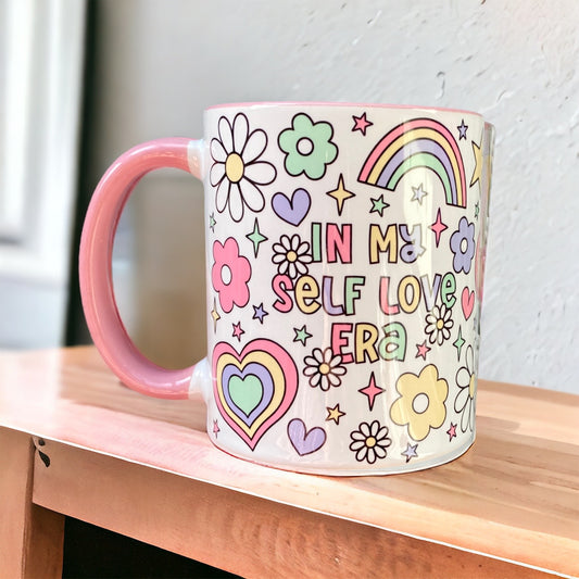 In My Self Love Era pink mug