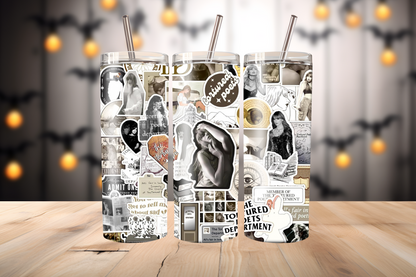 TS Poets stickers inspired skinny tumbler