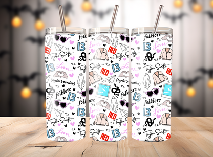 TS albums ghosts skinny tumbler