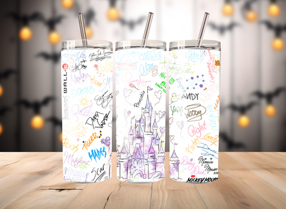 Castle Autographs 24oz skinny tumbler