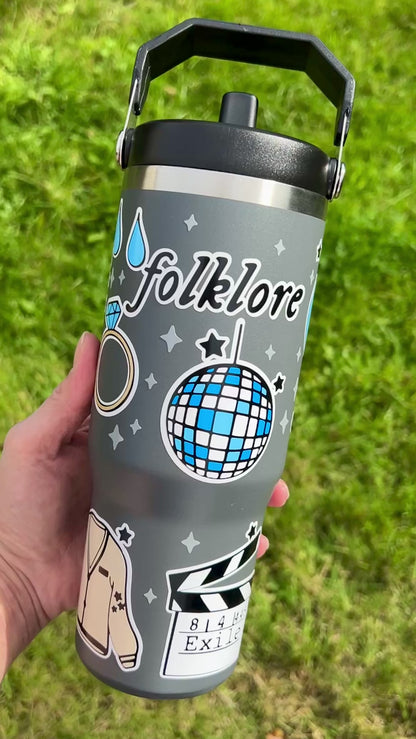 Folklore inspired - Dark grey - 30oz tumbler