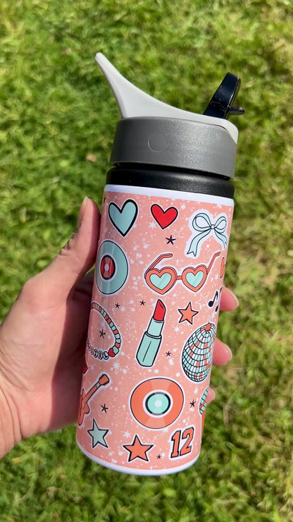 TS Showgirl inspired water bottle orange