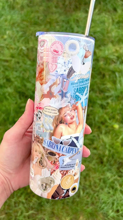 SC inspired skinny tumbler Espresso blue