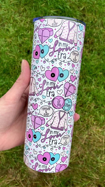 TS Lover Vinyl inspired skinny tumbler