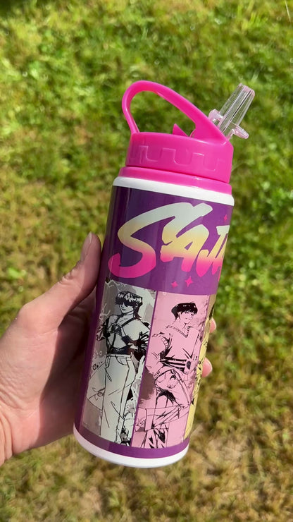 Sajaboys pink 600ml water bottle
