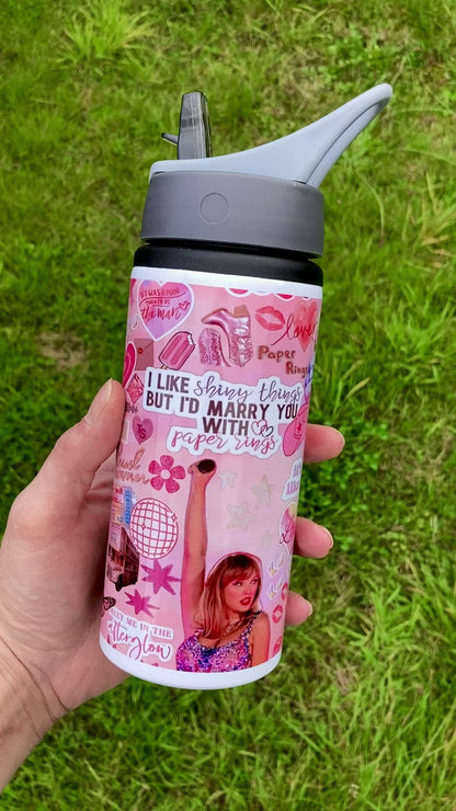 TS Lover lyrics inspired water bottle pinker