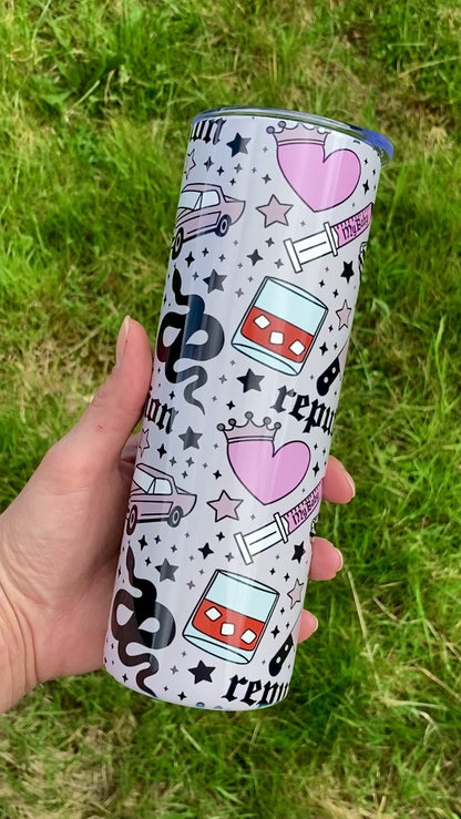 TS Reputation inspired skinny tumbler