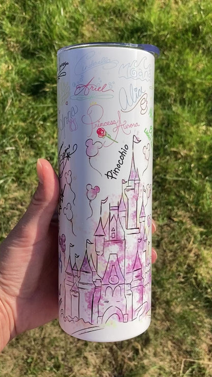 Castle Autographs 24oz skinny tumbler