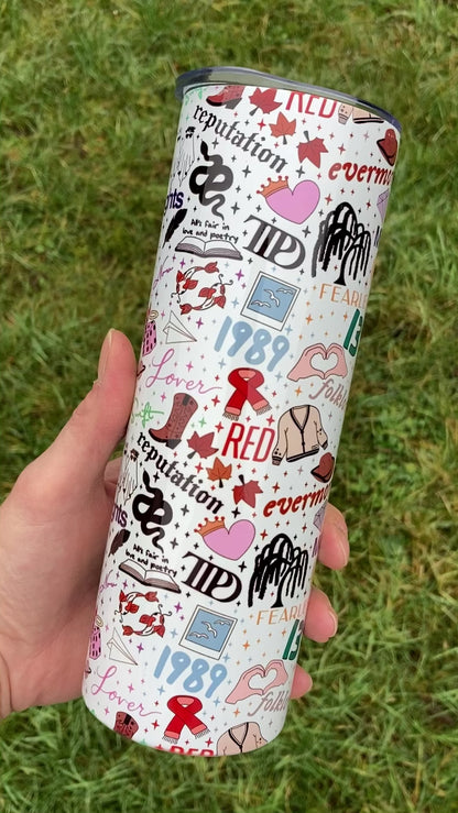 TS albums skinny tumbler