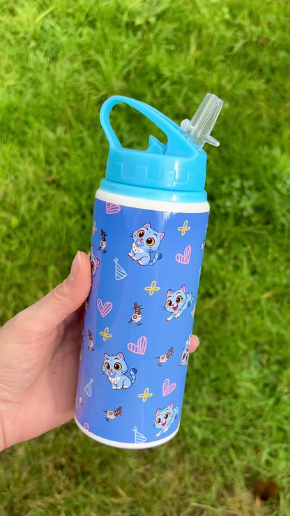 Derpy 600ml blue water bottle