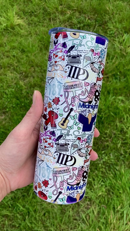 TS albums skinny tumbler