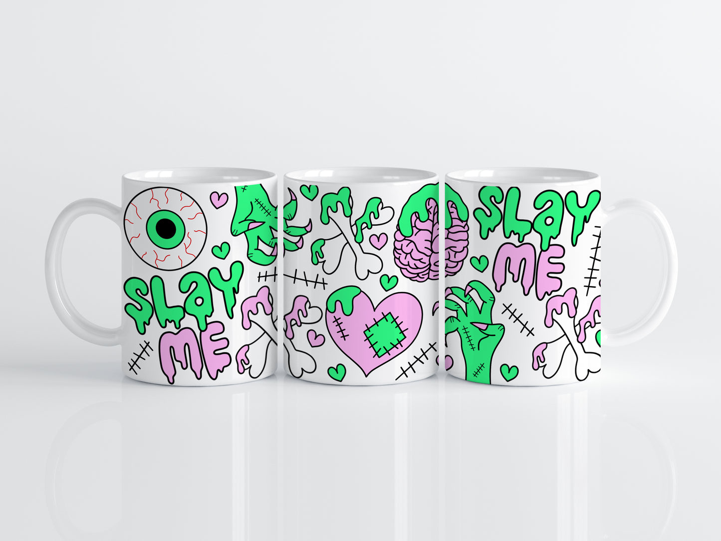 Halloween zombie Slay Me mug