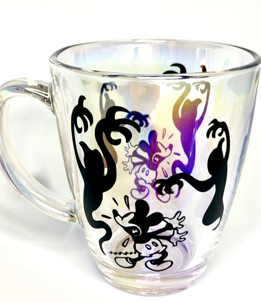 Custom Mickey Mouse vintage skeleton iridescent mug