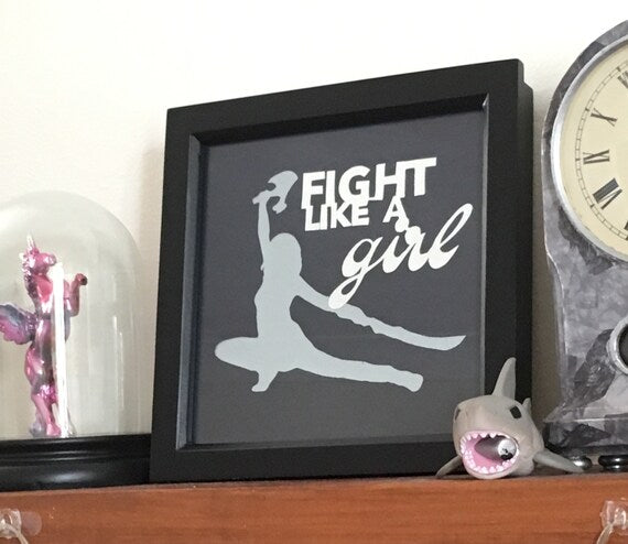 Firefly Serenity River Inspired - Fight Like A Girl - paper cut